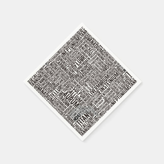 Servilleta De Papel Elementos Químicos (Borde)