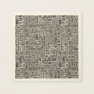 Servilleta De Papel Elementos químicos