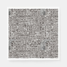 Servilleta De Papel Elementos químicos