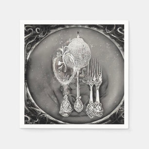 Servilleta De Papel Elementos surrealistas de bodas de cosecha