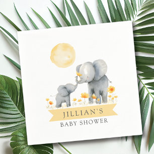 Servilleta De Papel Elephant besa Baby Shower es un chico