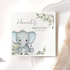 Servilleta De Papel Elephant Boy Baby Shower