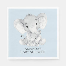 Servilleta De Papel Elephant Boys Baby Shower Paper Napkins