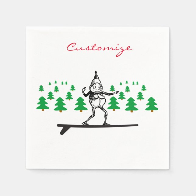 Servilleta De Papel Elf en Surfboard Thunder_Cove (Anverso)