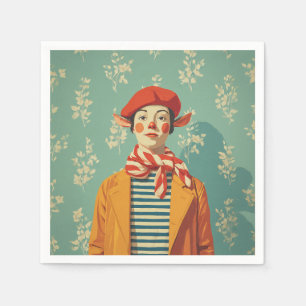 Servilleta De Papel Elf Navidades Retro caprichosos