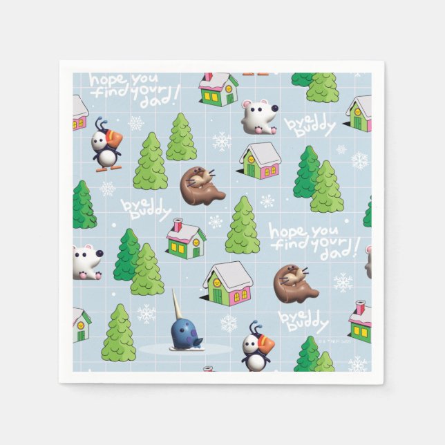 Servilleta De Papel Elf the Movie | Adiós, Buddy, Espero Que Encuentre (Anverso)