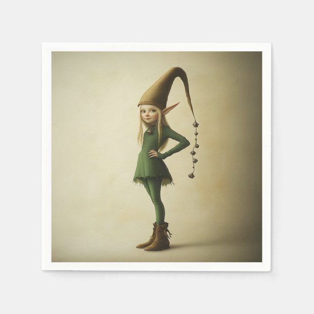 Servilleta De Papel Elfo del bosque encantado (Anverso)