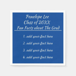 Servilleta De Papel Elija su escuela Colores Graduación Hechos diverti