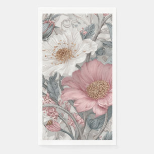 Servilleta De Papel Elise Rosa y Gris Jardín Nouveau