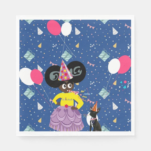 Servilleta De Papel Ella B. Jenkins fiesta napkin blue (Anverso)