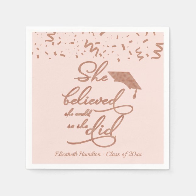 Servilleta De Papel Ella Creía Que Podía, Así Que Se Hizo Fiesta Grad (Anverso)