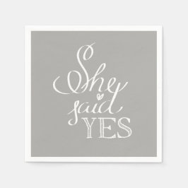 Servilleta De Papel Ella Dijo Que SÍ Cocktail Napkins