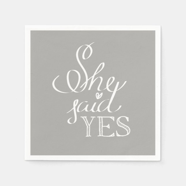 Servilleta De Papel Ella Dijo Que SÍ Cocktail Napkins (Anverso)