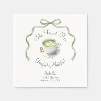 Servilleta De Papel Ella Encontró Su Desayuno Nupcial de Matcha Perfec