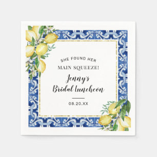 Servilleta De Papel Ella Encontró Su Gran Amor Limón Bridal Luncheon