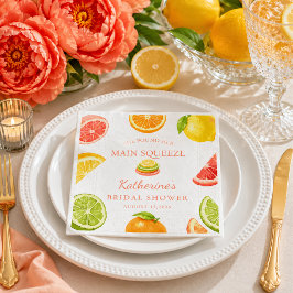 Servilleta De Papel Ella Encontró Su Naranja Bridal Shower