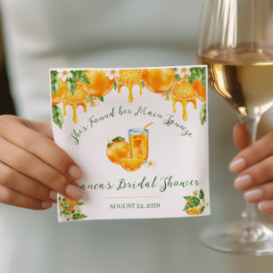 Servilleta De Papel Ella Encontró su Naranja Despedida de Boda