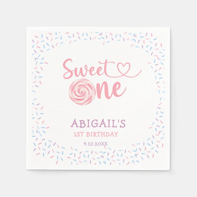 SERVILLETA DE PAPEL ELLA ES UN CANDALLO DULCE PRIMER CUMPLEAÑOS (Anverso)