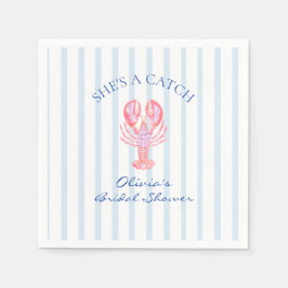 Servilleta De Papel Ella es un Tesoro Despedida de Soltera Langostino 