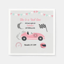 Ella es una Cumpleaños de Auto de Carreras Rosa Fe