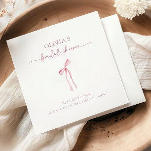 Servilleta De Papel Ella está Atando el Lazo Coquette Bow Desfile Nupc