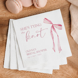 Servilleta De Papel Ella está Atando el Lazo Coquette Despedida de Sol