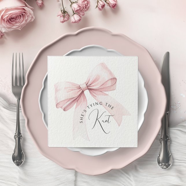 Servilleta De Papel Ella está Atando el Nudo Fiesta de Despedida de So (Subido por el creador)