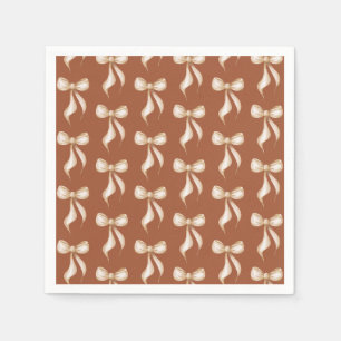 Servilleta De Papel Ella está atando el nudo Patrón de lazo de ducha n