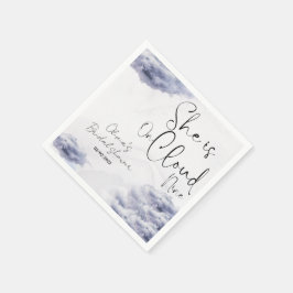 Servilleta De Papel Ella está en la ducha de novia nube nueve 