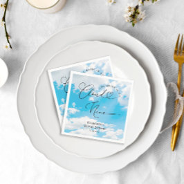 Servilleta De Papel Ella está en las toallas nupciales de la ducha