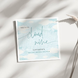 Servilleta De Papel Ella está en Nube Nueve Azul Blanco Fiesta de Desp