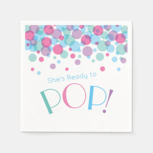 Servilleta De Papel Ella está lista para usar puntos de polka Baby Sho