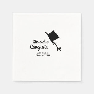 Servilleta De Papel Ella lo hizo felicita a los graduados por agregar
