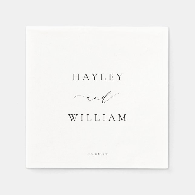 Servilleta De Papel Ellesmere Boda Names (Anverso)