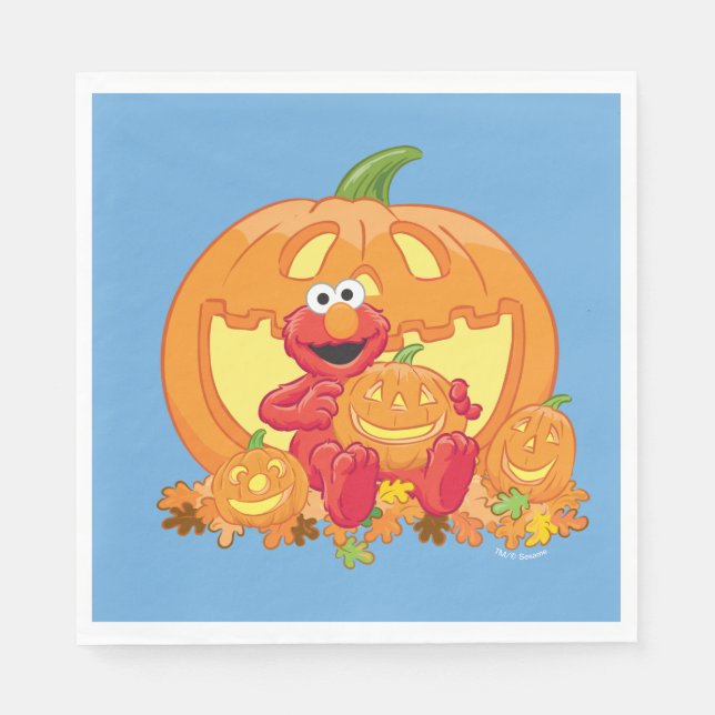 Servilleta De Papel Elmo | Calabazas de Halloween (Anverso)