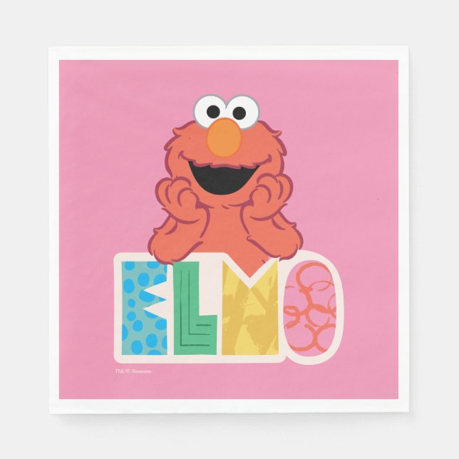 Servilleta De Papel Elmo Cute y Diversión (Anverso)