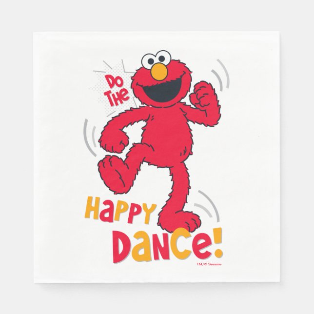Servilleta De Papel Elmo | Hacer el baile feliz (Anverso)