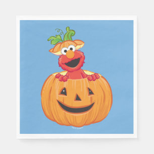 Servilleta De Papel Elmo Jack-O-Lantern de Halloween