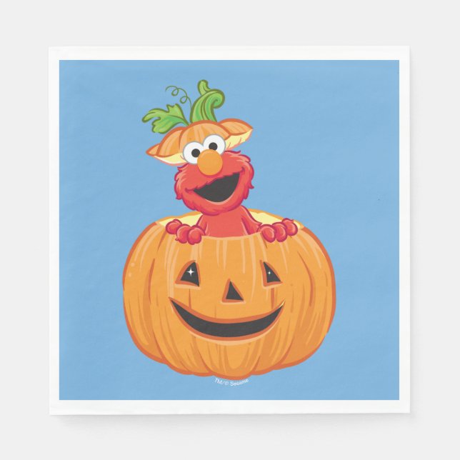 Servilleta De Papel Elmo | Jack-O-Lantern de Halloween (Anverso)