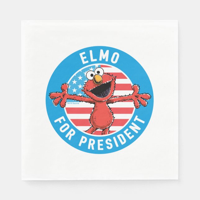 Servilleta De Papel Elmo para presidente - Bandera (Anverso)