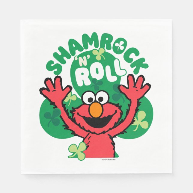 Servilleta De Papel Elmo | Shamrock 'N' Roll (Anverso)