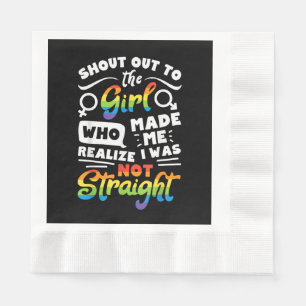Servilleta De Papel Elogio a la chica Orgullo Lesbiana LGBT Camiseta G