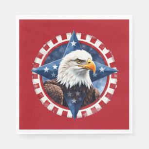 Servilleta De Papel Emblema de águila patriótica audaz