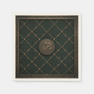Servilleta De Papel Emblema de caza de bronce
