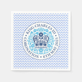 Servilleta De Papel Emblema de coronación del rey Carlos III