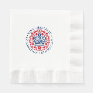 Servilleta De Papel Emblema de coronación del Rey Carlos III, Fiesta R