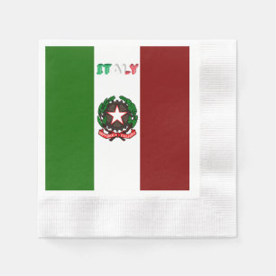 Servilleta De Papel emblema de la bandera italiana