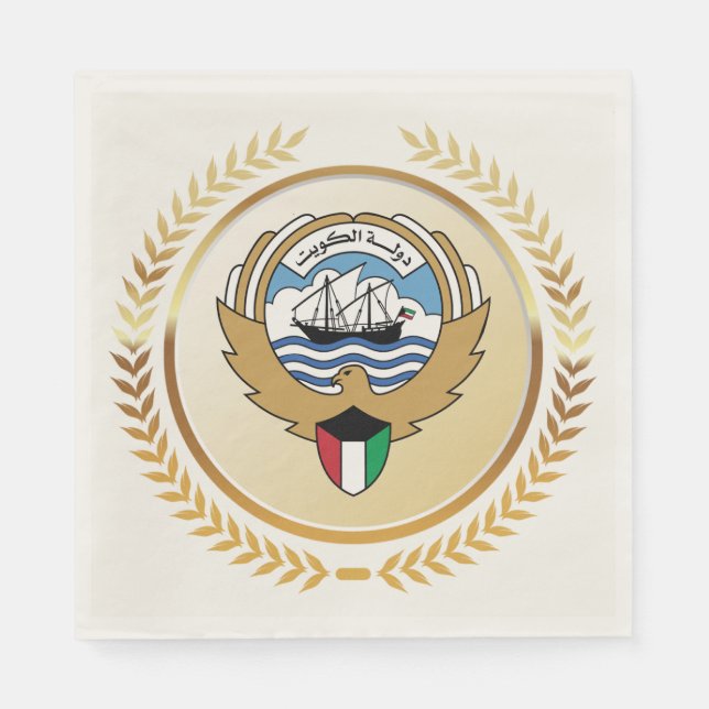 Servilleta De Papel Emblema del Estado de Kuwait (Anverso)