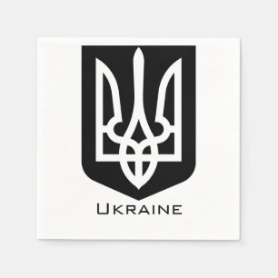 Servilleta De Papel Emblema Gráfico Contemporáneo Tryzub de Ucrania