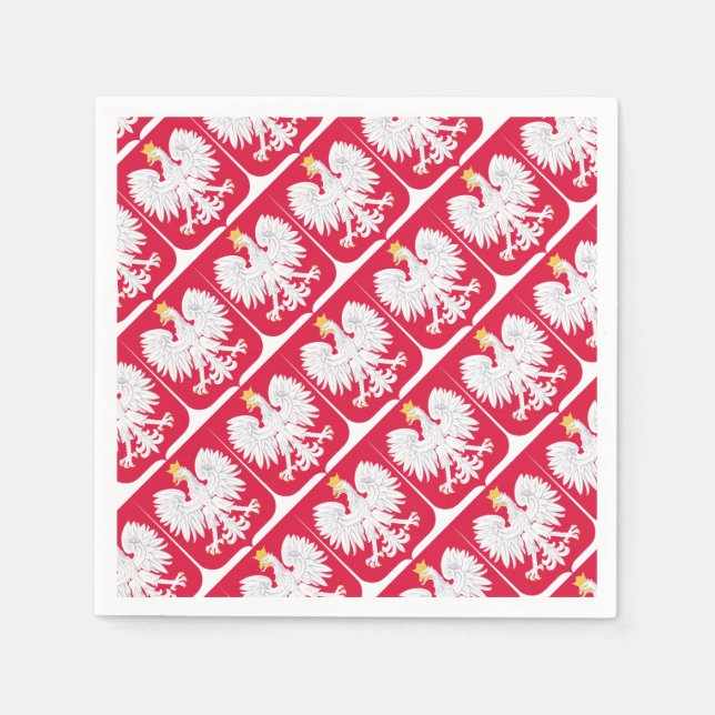 Servilleta De Papel Emblema polaco - Escudo de Polonia - Polska Herb P (Anverso)